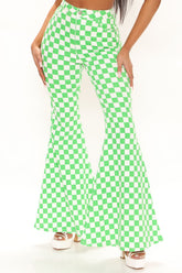 Big Race Extreme Flare Leg Jeans - Green Ins Street